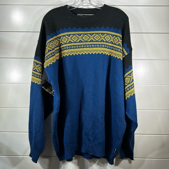 Obermeyer Other - Obermeyer Men's Vintage Multi-Color Alpine Wool "Denali" Ski Sweater, Size L